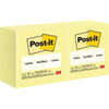 Post-It Notes Original Notepads 3"X3" Canary Yellow Package Of 12