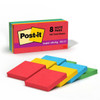 Post-It Super Sticky Notes Playful Primaries Color Collection 1.875" X 1.875" Package Of 8