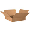 Box Partners Flat Corrugated Boxes 20"X20"X4" Kraft Package Of 10