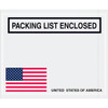 Box Partners 4 1/2 X 5 1/2" U.s.a. Flag "Pckng List Enclsd" Envelopes Cs Of 1000