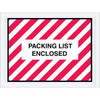 Box Partners 4 1/2 X 6" Red Striped "Packing List Enclosed" Envelopes Cs Of 1000
