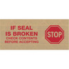Box Partners 3" X 450' "Stop" Tape Logic #7500 Msgd Water Actvtd Tape Case Of 10