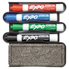 Expo Whiteboard Caddy Set Broad Chisel Tip Assorted Colors Package Of 4