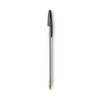 Bic Cristal Xtra Smooth Ballpoint Pen 1 Mm Black Ink Clear Brl Package Of 12