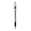 Pentel R.s.v.p. Pen Stick Medium 1 Mm Blue Ink Clear/Blue Barrel Package Of 12