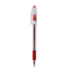 Pentel R.s.v.p. Pen Stick Medium 1 Mm Red Ink Clear/Red Barrel Package Of 12