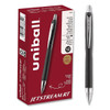 Uni-Ball Hybrid Gel Pen Bold 1 Mm Black Ink Black/Silver Brl Package Of 12