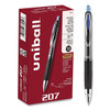 Uni-Ball Signo 207 Gel Pen 0.7 Mm Blue Ink Smoke/Black/Blue Brl Package Of 12