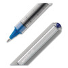 Uni-Ball Vision Pen Fine 0.7 Mm Blue Ink Silver/Blue/Clear Brl Package Of 12