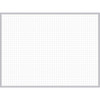 Ghent 1 X 1" Grid Magnetic Whiteboard, 2 X 3', Aluminum Frame