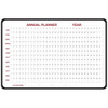 Ghent 2'X3' Dry Erase Planner, Annual, Radius Corners, Black Vinyl Frame