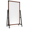 Ghent Prest Mobile Whiteboard Magnetic Carmel Oak Frame 74"H X 40"W