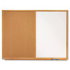 Quartet Combo Dry Erase Whiteboard/Cork Board 36"X24" Melamine Oak Frame-Markers
