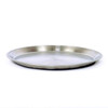 Hapco Brushed Metal 14in Round Tray,wide Edge Spill Proof Rim,case Of 12