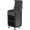 Forbes Tiliter-N-Roll Aluminum Housekeeping Cart Black