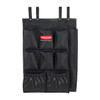 Rubbermaid Commercial 9-Pocket Housekeeping Cart Organizer, Black