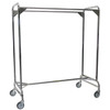 R&b Wire Products Double Pole Rolling Garment Rack, 72 Inches