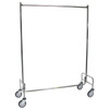 R&b Wire Products Single Pole Rolling Garment Rack, 60 Inches