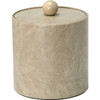Hapco 3 Quart Deluxe Leatherette Round Ice Bucket Antique White