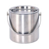 Hapco Brushed Metal 2 Qt Round Ice Bucket Insulating Double Wall, Package Of 6