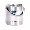 Hapco Brushed Metal 3 Qt Round Ice Bucket Double Wall Metal Banding,package Of 6