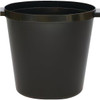 Wescon Lancaster 3 Quart Round Black Plastic Ice Bucket With Handles, Case Of 36