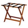 Hospitality 1 Source Deluxe Wooden Luggage Rack, Light Mahogany, Case Of 4