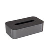 Hapco Contempo Flat Tissue Box Cover With Removable Top,graphite, Package Of 12