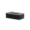 Hapco Contempo Flat Tissue Box Cover,removable Top,matte Black,package Of 12