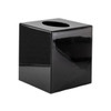 Hapco Lacquerware Boutique Tissue Box Cover With Square Corners,black,case Of 12