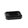 Hapco Facet Rectangular Soap Dish, Beveled Edges,black, Case Of 24