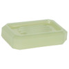 Hapco Facet Rectangular Soap Dish,beveled Edges, Sea Glass, Case Of 24