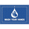 Apache Mills Fashionables Deluxe "Wash Your Hands" Floor Mat (Blue)