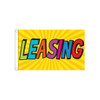 Horizontal "Leasing" Flag, Groovy, 5' X 3'