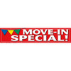 Horizontal Move In Special Banner, Red Pennant, 20' X 4'
