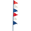 Wiggler With Pennants, Red/White/Blue, 6', Package Of 6