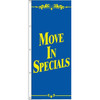 Move In Specials Flag, Blue/Yellow, 3' X 8'