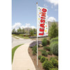 Vertical "Leasing" Flag, Star, 3' X 8'