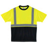 Ergodyne Glowear 8289bk Type R Class 2 Black Front T-Shirt, Lime, L