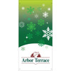 Holiday Boulevard Banner, "Snow Flurries" Design, Green, Semi-Custom, 30" X 60"