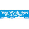 Horizontal Semi-Custom Banner, Clouds, 20' X 4'
