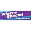Horizontal Semi-Custom Banner, Flurries, 10' X 3'