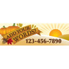Horizontal Semi-Custom Banner, Harvest, 10' X 3'
