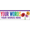 Horizontal Semi-Custom Banner, Rainbow Daisies, 15' X 4'