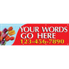 Horizontal Semi-Custom Banner, Red/Tulips, 10' X 3'
