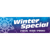 Semi-Custom Banner, Winter Snow, 10' X 3'