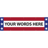 Semi-Custom Horizontal Banner, Patriotic, 15' X 4'