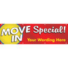 Semi-Custom Move In Special! Banner, Gold And Red, 15' X 4'