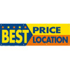 Horizontal Best Price Best Location Banner, Blue/Yellow/Orange, 10' X 3'