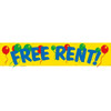 Horizontal Free Rent Banner, Balloons, 20' X 4'